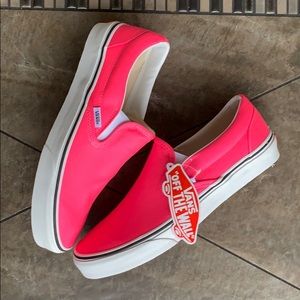 VANS CLASSIC SLIP ON NEON KNOCKOUT PINK/TrWt WMNS